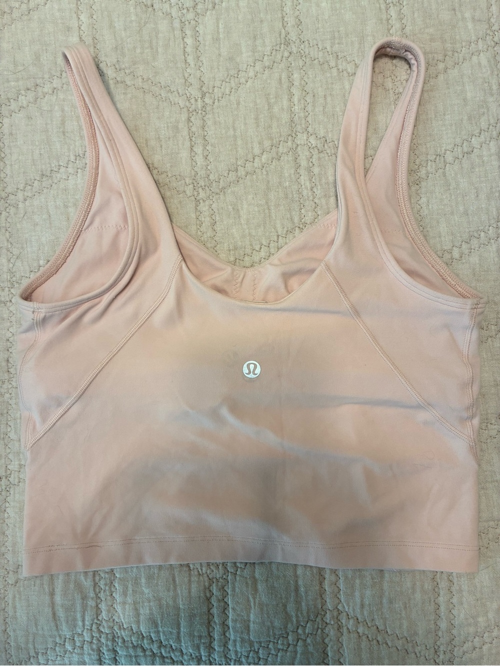 Lululemon Align Tank Pink Mist Size 6 Nulu Built-In Bra Cropped Yoga Top